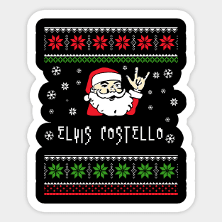 elvia coatello santa metal Sticker